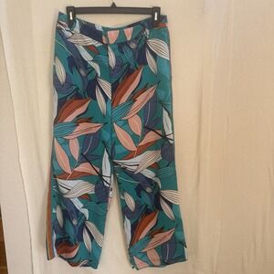 Nine  West Womens Pants, NWT, Size XL, Tropical Teal, Wide Leg, Pockets, Zip